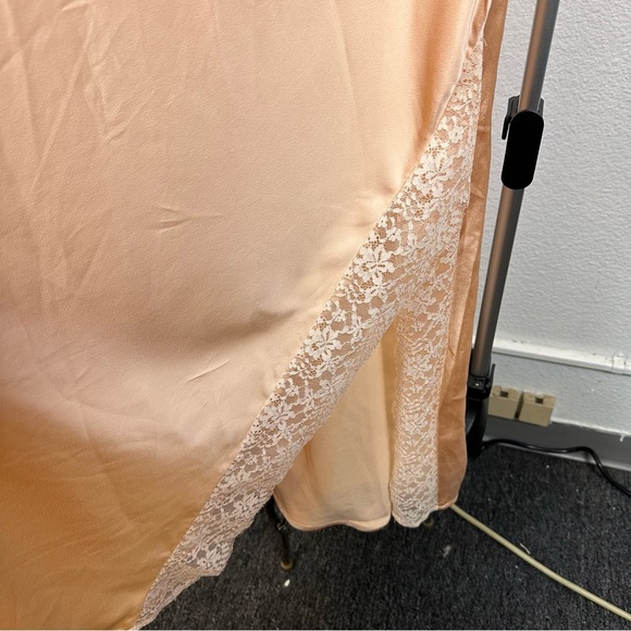 Future Collective | Chic Peach Dress with Lace Detail - Picture 3 of 7